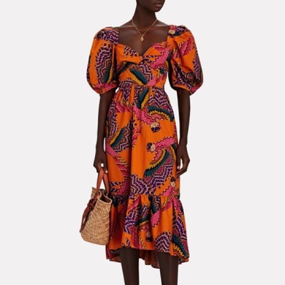 Farm Rio Macaw Puff-Sleeve Midi Dress - Picture 5 of 15